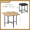 5-Piece Dining Table Set with 4 Upholstered Stools by LJGDeals