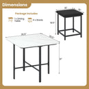 5-Piece Dining Table Set with 4 Upholstered Stools by LJGDeals