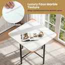 5-Piece Dining Table Set with 4 Upholstered Stools by LJGDeals