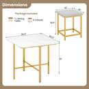 5-Piece Dining Table Set with 4 Upholstered Stools