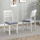Wooden Dining Chair Set of 2 with Rubber Wood Frame and Padded Cushion by DirectDeals