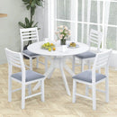 Wooden Dining Chair Set of 2 with Rubber Wood Frame and Padded Cushion by LJGDeals