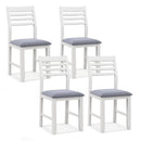Wooden Dining Chair Set of 2 with Rubber Wood Frame and Padded Cushion by DirectDeals