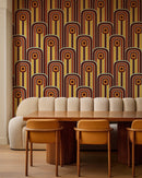 70s Layered Mod Arches Wallpaper - Retro Geometric Design