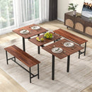 3-Piece Extendable Dining Table Set with 2 Benches by LJGDeals