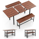 3-Piece Extendable Dining Table Set with 2 Benches by DirectDeals