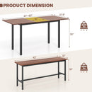 3-Piece Extendable Dining Table Set with 2 Benches by LJGDeals