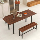 3-Piece Extendable Dining Table Set with 2 Benches by LJGDeals