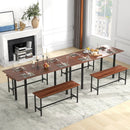 3-Piece Extendable Dining Table Set with 2 Benches by LJGDeals