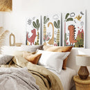 Cute Dino Prints Set Boys Nursery Wall Art Decor by Wall Art Set