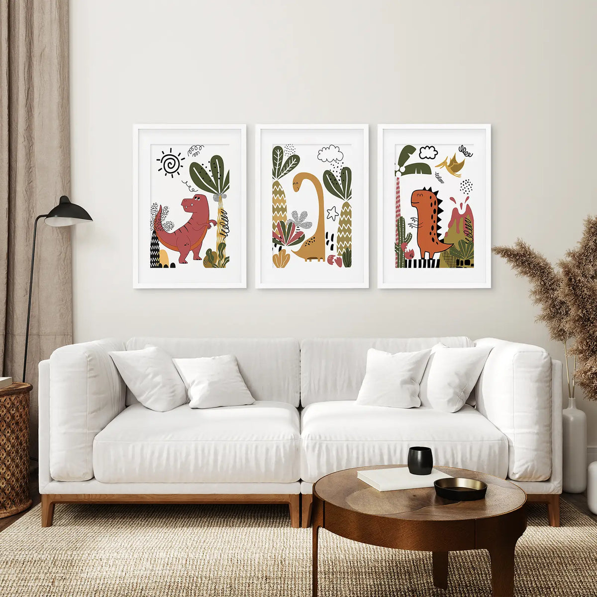 Cute Dino Prints Set Boys Nursery Wall Art Decor, photo 5 of 10