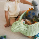Dinosaur Storage Basket Mint Green - Large by MOMIJI US LLC