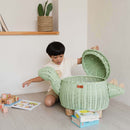Dinosaur Storage Basket Mint Green - Large by MOMIJI US LLC