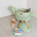 Dinosaur Storage Basket Mint Green - Large by MOMIJI US LLC