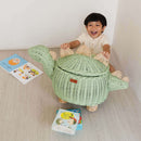Dinosaur Storage Basket Mint Green - Large by MOMIJI US LLC