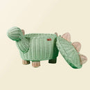 Dinosaur Storage Basket Mint Green - Large by MOMIJI US LLC