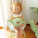 Dinosaur Rattan Storage Basket Mint Green - Small by MOMIJI US LLC