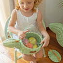 Dinosaur Rattan Storage Basket Mint Green - Small by MOMIJI US LLC