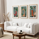 Green Dinosaur Nursery Decor Kids Room Wall Art by Wall Art Set