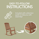Telluride Oiled Teak Outdoor Patio Rocking Chair