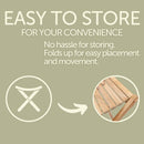 Sierra Natural Teak Outdoor Folding String Seat