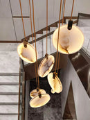 Disc Harvest Alabaster Chandelier