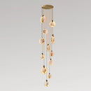 Disc Harvest Alabaster Chandelier