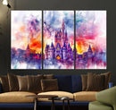 Disney Wall Art, Cinderella Castle Disney Print Wall Art,
