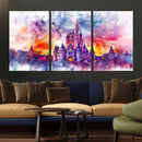 Disney Wall Art, Cinderella Castle Disney Print Wall Art,