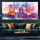 Disney Wall Art, Cinderella Castle Disney Print Wall Art,