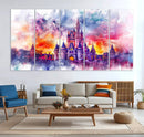Disney Wall Art, Cinderella Castle Disney Print Wall Art,