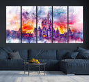 Disney Wall Art, Cinderella Castle Disney Print Wall Art,