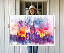 Disney Wall Art, Cinderella Castle Disney Print Wall Art,