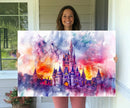 Disney Wall Art, Cinderella Castle Disney Print Wall Art,