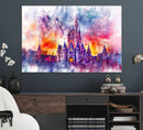 Disney Wall Art, Cinderella Castle Disney Print Wall Art,