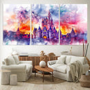 Disney Wall Art, Cinderella Castle Disney Print Wall Art,