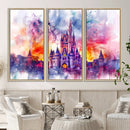 Disney Wall Art, Cinderella Castle Disney Print Wall Art,