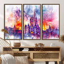 Disney Wall Art, Cinderella Castle Disney Print Wall Art,