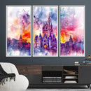 Disney Wall Art, Cinderella Castle Disney Print Wall Art,