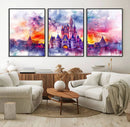 Disney Wall Art, Cinderella Castle Disney Print Wall Art,
