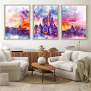 Disney Wall Art, Cinderella Castle Disney Print Wall Art,