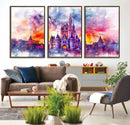 Disney Wall Art, Cinderella Castle Disney Print Wall Art,