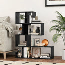 5-Tier S-Shaped Bookshelf Geometric Z-Shelf Bookcase with Open Cubes by LJGDeals