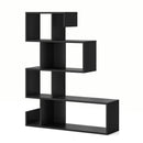 5-Tier S-Shaped Bookshelf Geometric Z-Shelf Bookcase with Open Cubes by LJGDeals