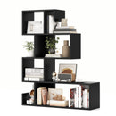 5-Tier S-Shaped Bookshelf Geometric Z-Shelf Bookcase with Open Cubes by LJGDeals