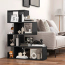 5-Tier S-Shaped Bookshelf Geometric Z-Shelf Bookcase with Open Cubes by LJGDeals