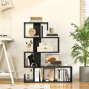 5-Tier S-Shaped Bookshelf Geometric Z-Shelf Bookcase with Open Cubes by LJGDeals