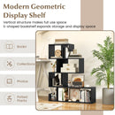 5-Tier S-Shaped Bookshelf Geometric Z-Shelf Bookcase with Open Cubes by LJGDeals