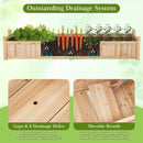 91 x 24 x 16 Inch Divisible Planter Box with Corner Drainage and Non-woven Liner for Growing Vegetables by LJGDeals