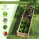 91 x 24 x 16 Inch Divisible Planter Box with Corner Drainage and Non-woven Liner for Growing Vegetables by LJGDeals